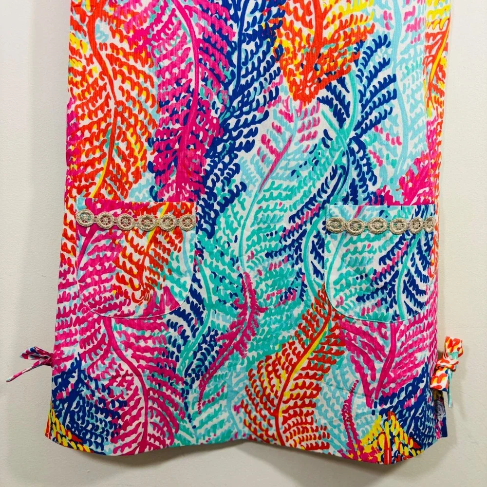 Lilly Pulitzer Little Lilly Classic Shift‎ Dress Cameo White Electric Feel 10